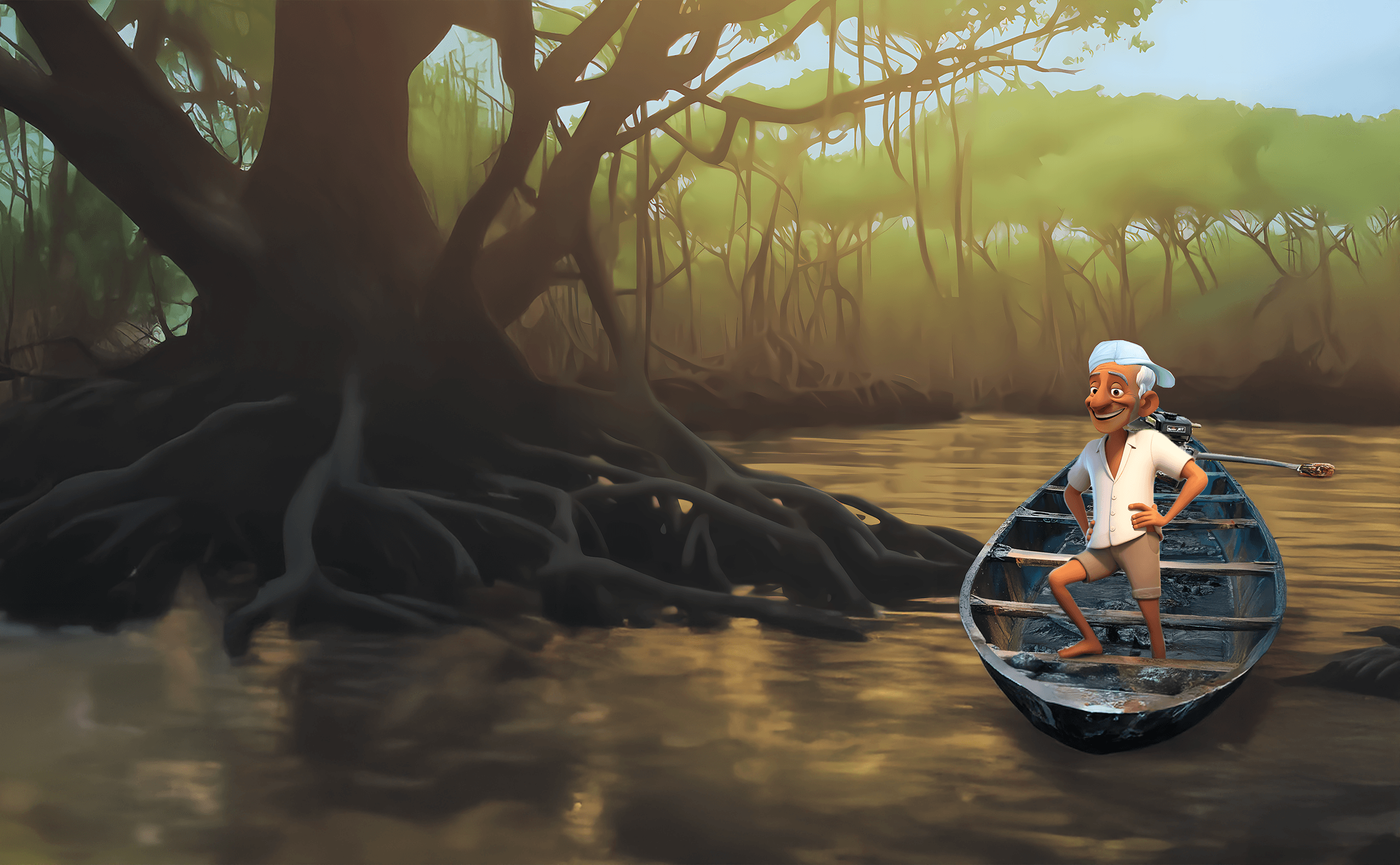 Manguezal ao amanhecer